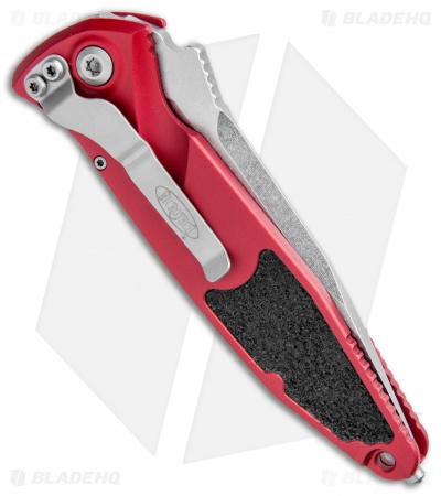 Microtech Socom Elite S/E Automatic Knife Red (4" Stonewash Ser) 160A-11RD