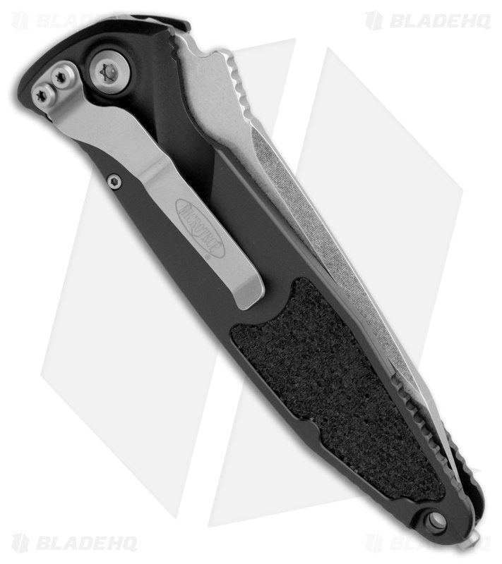 Microtech Socom Elite T/E Automatic Knife Black (4" Stonewash Serr) 161A-11