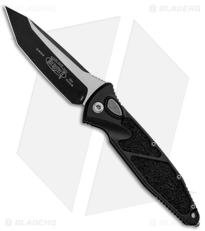 Microtech Socom Elite T/E Automatic Knife Black (4" Two Tone) 161A-1