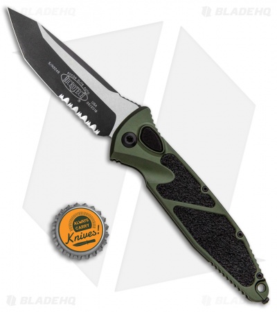 Microtech Socom Elite T/E Automatic Knife OD (4" Two Tone Serrated) 161A-2OD