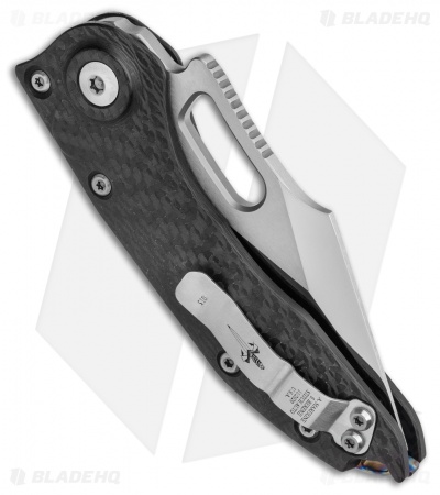 Marfione Custom Borka Blades Stitch Carbon Fiber Automatic Knife (3.75" Mirror)