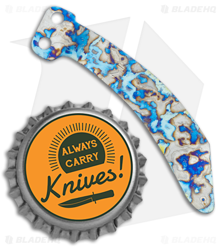 Maverick Customs | Microtech Stitch Pocket Clip | Blue Acid - Blade HQ