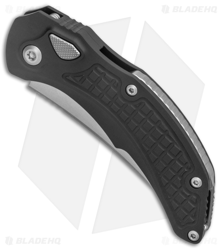 Microtech Brachial Automatic Knife Black Aluminum (3.25" Stonewash)