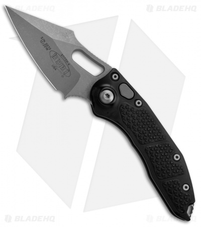 Microtech Stitch Automatic Knife Black (3.75" Apocalyptic) 169-10AP