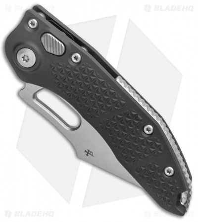 Microtech Stitch Automatic Knife Black (3.75" Stonewash Full Serr) 169-12