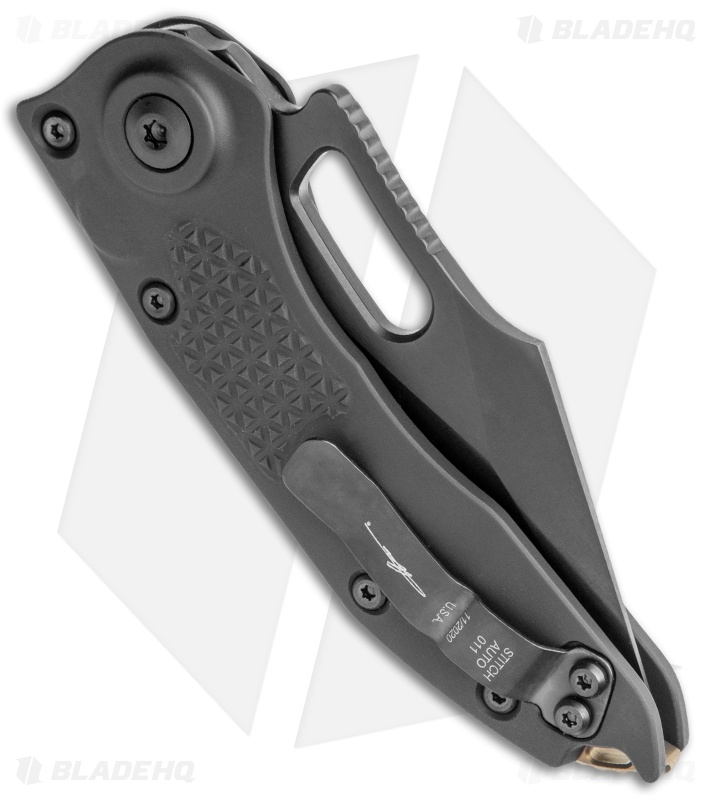 Microtech Signature Series Stitch Automatic Knife Tactical (3.8" DLC) 169-1DLCTS