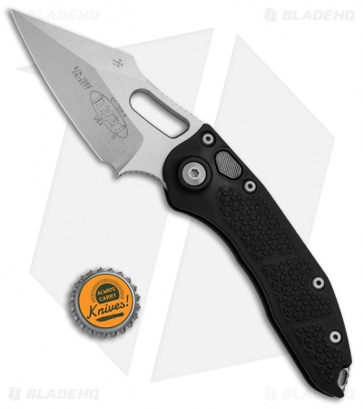 Microtech Stitch Automatic Knife Black (3.75" Stonewash) 169-10