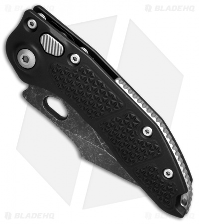 Marfione Custom Borka Blades Prototype Stitch Auto Knife Black (Acid Wash)