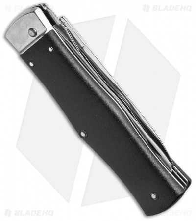 Mikov 241 Predator Leverlock Automatic Knife w/ Saw ABS Black (3.75" Polish)