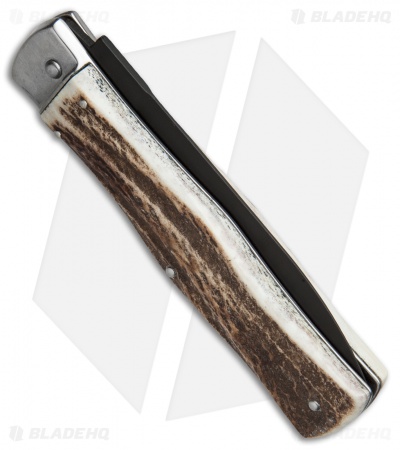 Mikov 241 Predator Leverlock Automatic Knife Stag (3.75" Black)