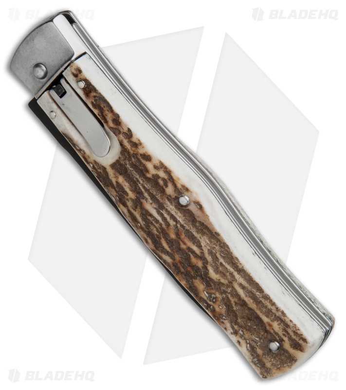 Mikov 241 Predator Leverlock Automatic Knife Stag (3.75" Black)