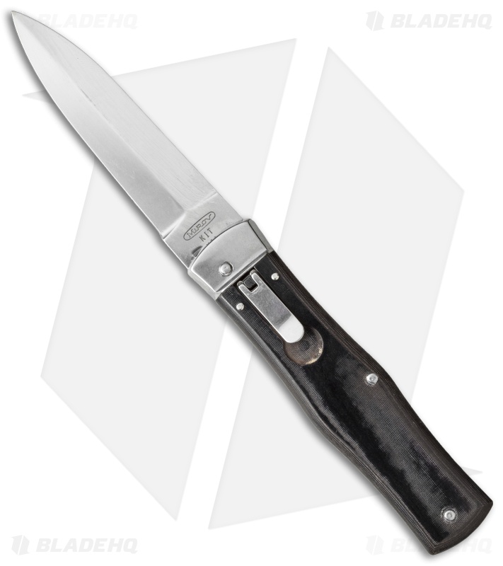 Mikov 241 Predator Leverlock Automatic Knife Black Micarta (3.75" Polish)
