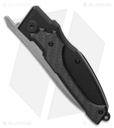 Paragon Pocket Samurai Front Flipper Knife G-10/Carbon Fiber/Ti (3.3" Stonewash)