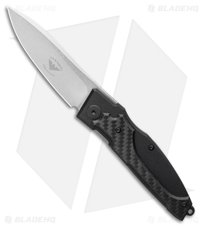 Paragon Pocket Samurai Front Flipper Knife G-10/Carbon Fiber/Ti (3.3" Stonewash)