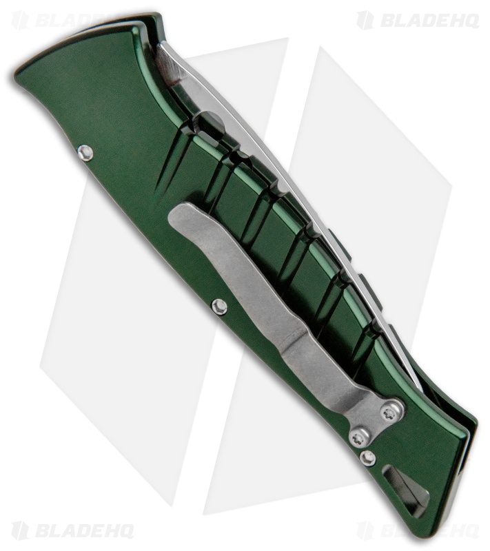 Piranha Amazon Automatic Knife Green (3.45" Mirror)