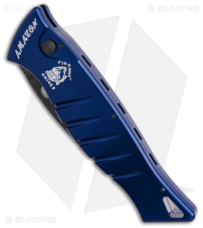 Piranha Amazon Automatic Knife Blue Tactical (3.45" Black)