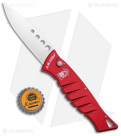 Piranha Amazon Red Automatic Knife (3.45" Mirror Plain)
