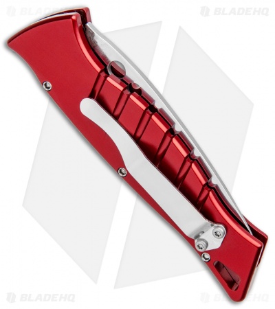 Piranha Amazon Red Automatic Knife (3.45" Mirror Plain)