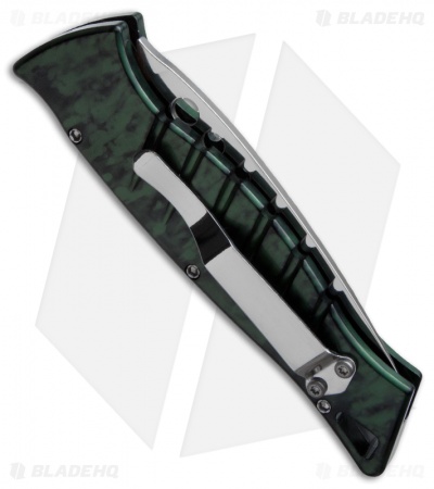 Piranha Amazon Automatic Knife Green (3.45" Mirror Serr)