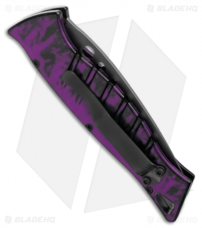 Piranha Amazon Automatic Knife Plum Tactical (3.45" Black)