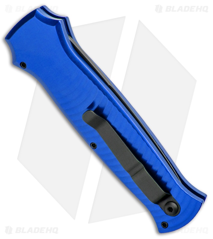 Piranha Bodyguard Automatic Knife Blue Tactical (3.3" Black)