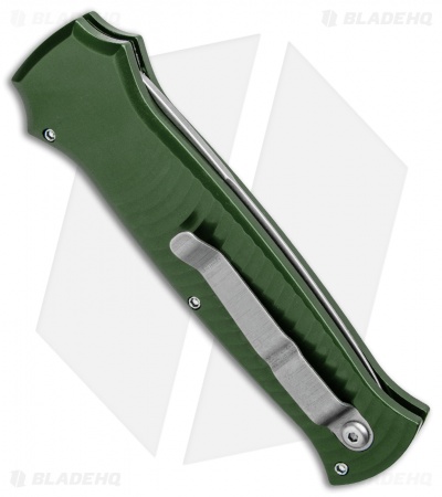 Piranha Bodyguard Automatic Knife Green (3.3" Stonewash)