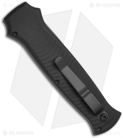 Piranha Bodyguard Automatic Knife Black Tactical (3.3" Black Serr)