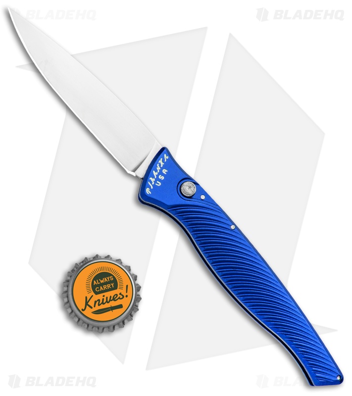 Piranha DNA Automatic Knife Blue (3.25" Mirror)