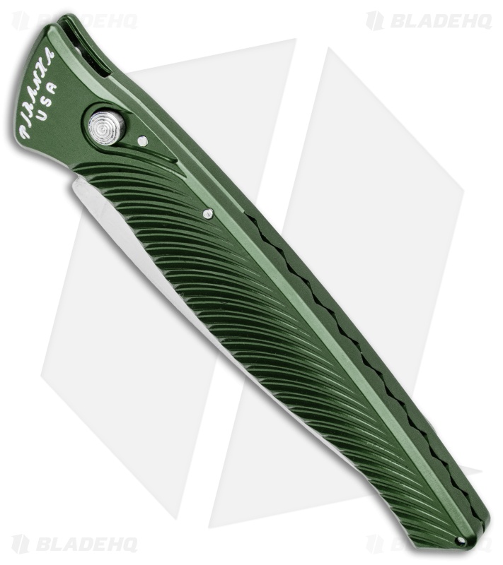 Piranha DNA Automatic Knife Green (3.25" Mirror)
