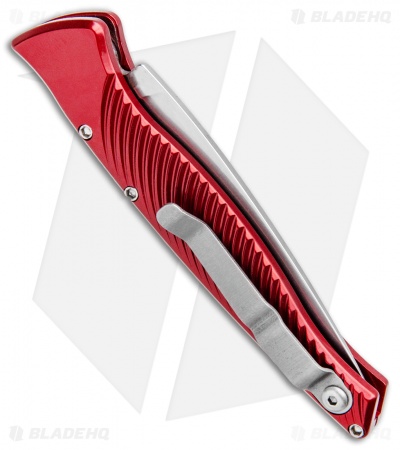 Piranha DNA Automatic Knife Red (3.25" Mirror)