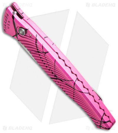 Piranha DNA Automatic Knife Pink Vein (3.25" Mirror)