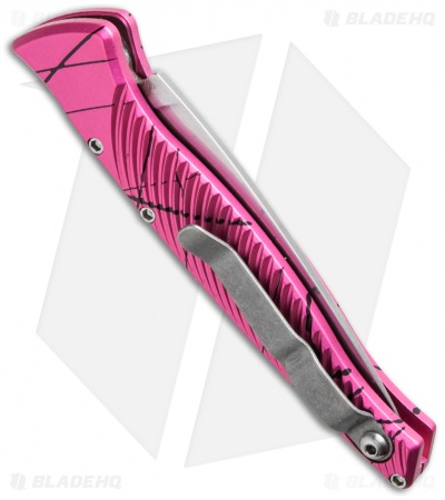 Piranha DNA Automatic Knife Pink Vein (3.25" Mirror Serr)