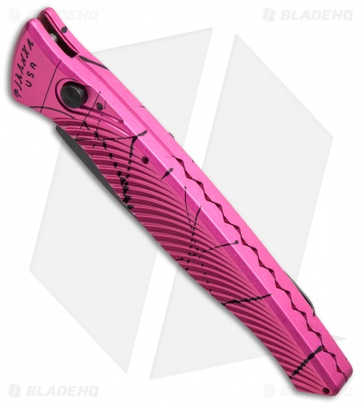 Piranha DNA Automatic Knife Pink Vein Tactical (3.25" Black Serr)