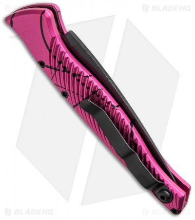 Piranha DNA Automatic Knife Pink Vein Tactical (3.25" Black Serr)