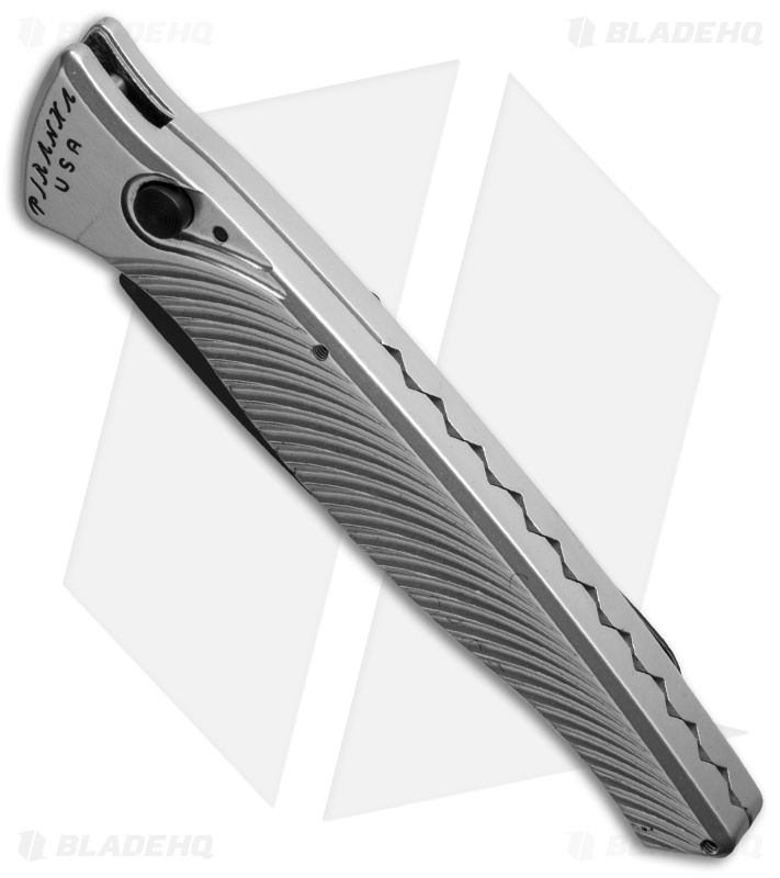 Piranha DNA Automatic Knife Silver Tactical (3.25" Black Serr)