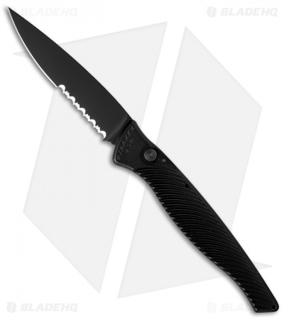 Piranha DNA Automatic Knife Black Tactical (3.25" Black Serr)