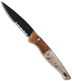 Piranha DNA Automatic Knife Desert Camo Tactical (3.25" Black Serr)