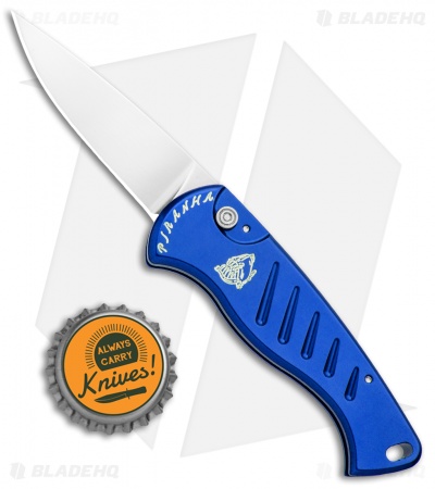 Piranha Fingerling Blue Automatic Knife (2.5" Mirror)