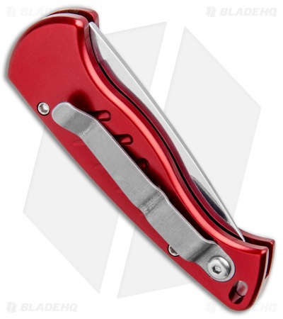 Piranha Fingerling Automatic Knife Red (2.5" Mirror)