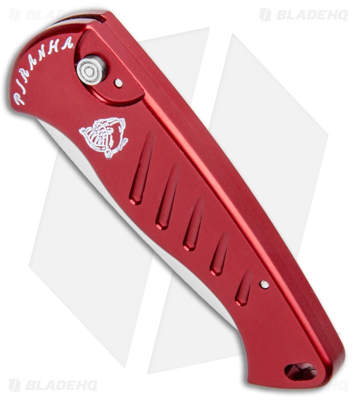 Piranha Fingerling Automatic Knife Red (2.5" Mirror)