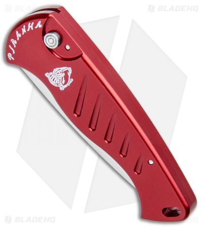 Piranha Fingerling Automatic Knife Red (2.5" Mirror)