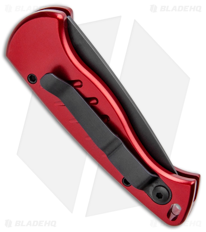 Piranha Fingerling Automatic Knife Red Tactical (2.5" Black)