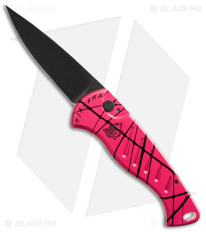本日中のみタイムセール　アピア　風神ゼータ5th ナイトホーク94ML Piranha Fingerling Hot Pink Tactical Automatic Knife (2.5