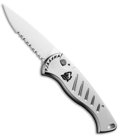 Piranha Fingerling Automatic Knife Silver (2.5" Mirror Serr)