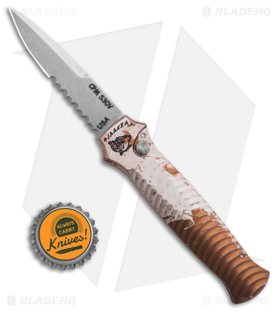 Piranha Mini-Guard Automatic Knife Desert Camo (2.9" SW Serr)