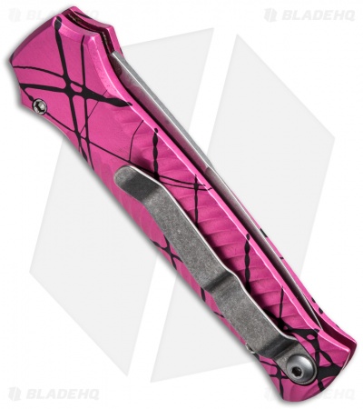 Piranha Mini-Guard Tactical Automatic Knife Hot Pink (2.9" Stonewash)