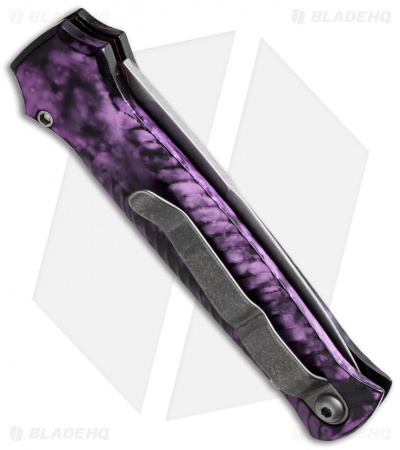 Piranha Mini-Guard Automatic Knife Plum (2.9" Stonewash)