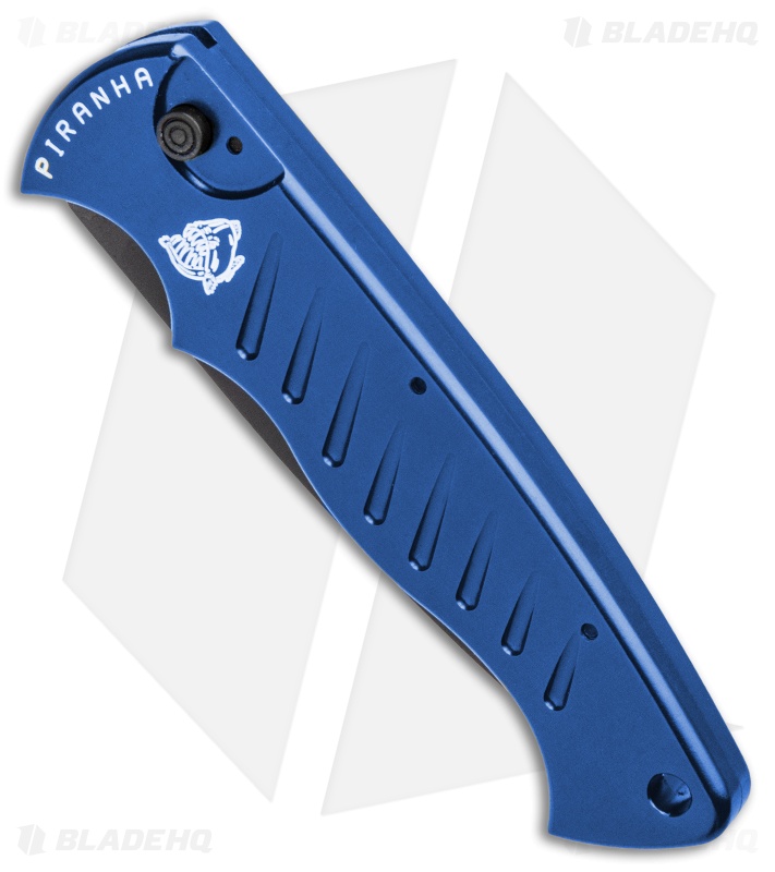 Piranha P-1 Pocket Automatic Knife Blue Tactical (3.2" Black)