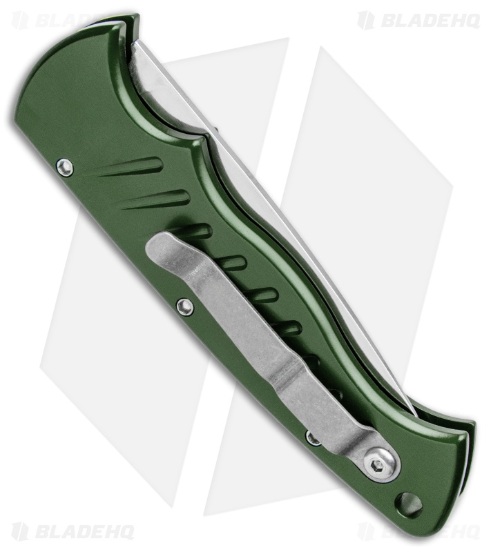 Piranha Green P-1 Pocket Automatic Knife (3.2" Mirror Plain)