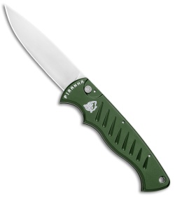 Piranha Green P-1 Pocket Automatic Knife (3.2" Mirror Plain)